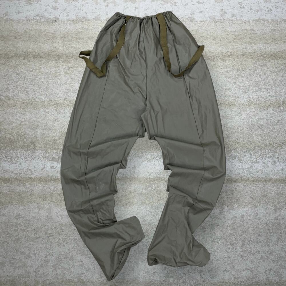 Vintage 90s Military Waders Mens L Green 100% Polyvinyl Chloride Waterproof